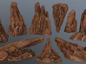 desert rocks 3D मॉडल