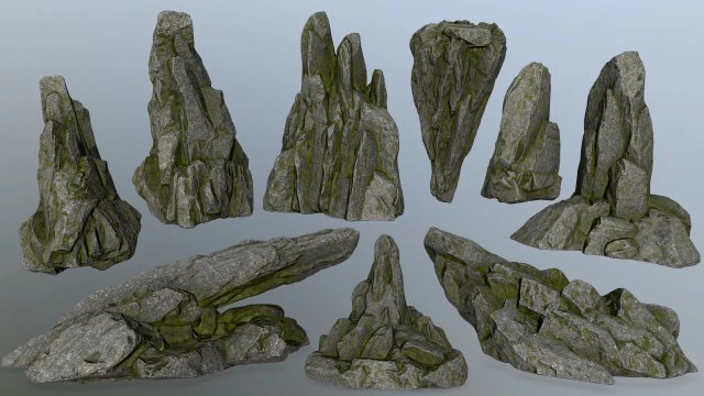 rocks 3D Model .c4d .max .obj .3ds .fbx .stl .blend 