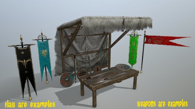 marketbench Modèle 3D .c4d .max .obj .3ds .fbx .stl .blend 