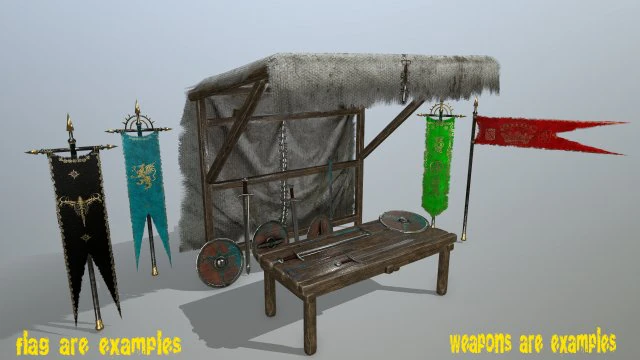 marketbench 3D Model .c4d .max .obj .3ds .fbx .stl .blend 