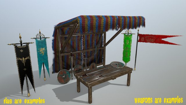 marketbench 3D Model .c4d .max .obj .3ds .fbx .stl .blend 