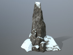 snow rocks 3D 模型