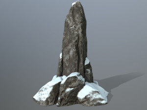 snow rocks 3D 模型