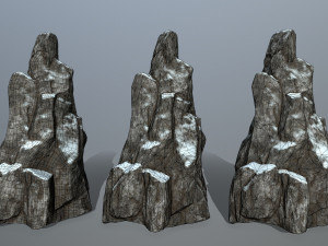 snow rocks 3D 模型