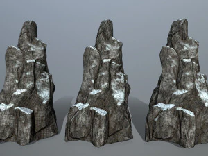 snow rocks 3D Model