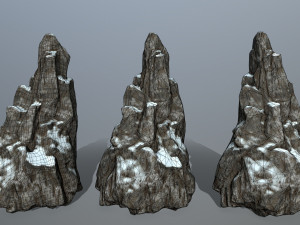snow rocks 3D 模型