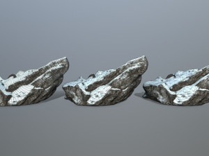 snow rocks 3D 模型