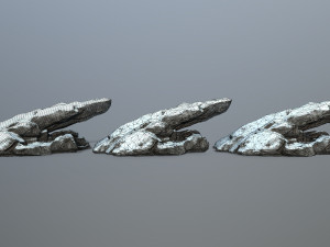 snow rocks 3D 模型
