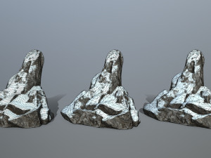 snow rocks 3D 模型