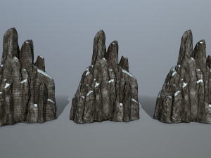 snow rocks 3D 模型