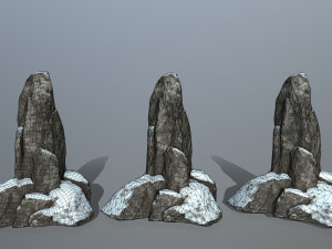 snow rocks 3D 模型