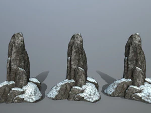 snow rocks 3D Model