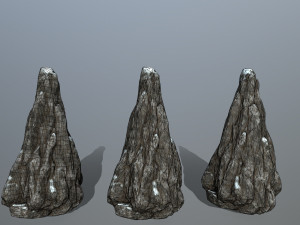 snow rocks 3D 模型