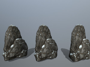 snow rocks 3D 模型