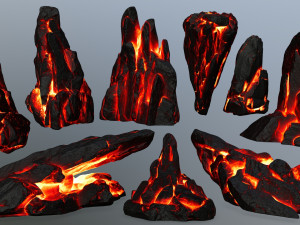lava rocks 3D Model