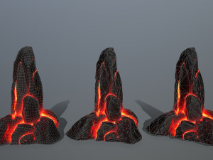 lava rocks 3D Model