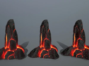 lava rocks 3D Model