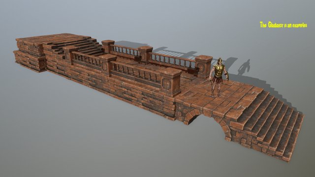 ruin set 3D मॉडल .c4d .max .obj .3ds .fbx .stl .blend 
