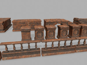 ruin set 3D मॉडल