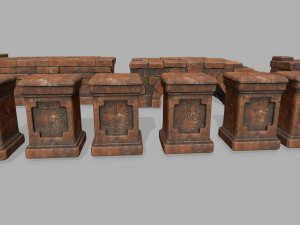 ruin set 3D मॉडल
