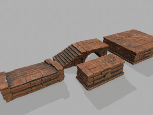 ruin set 3D मॉडल