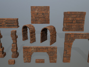 ruin set Modelo 3D