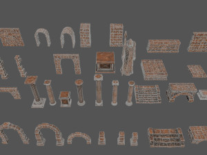 ruin set Modelo 3D