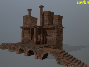 old ruin set 3D Model