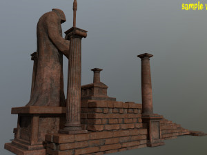 old ruin set 3D Model