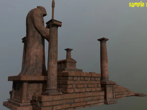old ruin set 3D Model