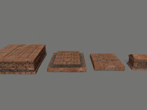 old ruin set 3D Model