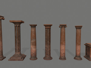 old ruin set 3D Model