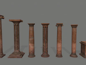 old ruin set 3D Model