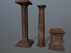 old ruin set 3D Model