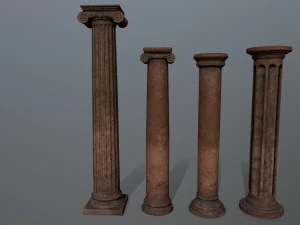old ruin set 3D Model