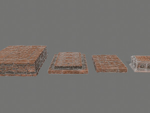 old ruin set 3D Model