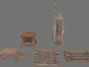 old ruin set 3D Model