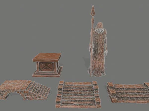old ruin set 3D Model