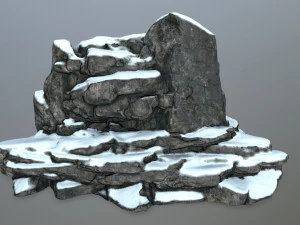 snow rocks 3D Model
