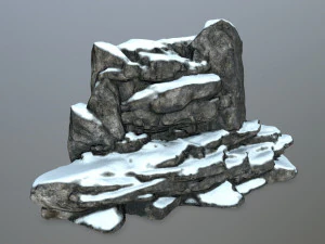 snow rocks 3D Model