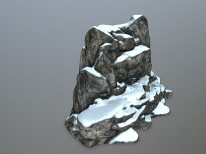 snow rocks Model 3D