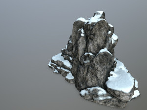 snow rocks Model 3D