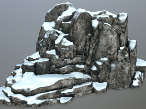 snow rocks Model 3D