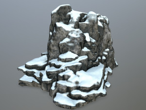 snow rocks Model 3D