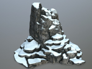 snow rocks Model 3D