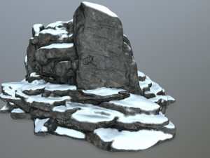snow rocks Model 3D