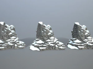 snow rocks 3D Model