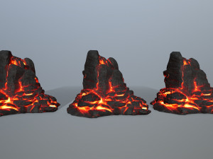 lava rocks Modelo 3D