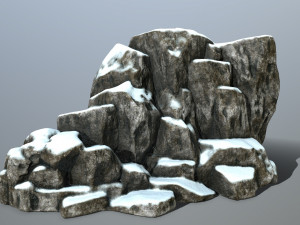 snow rocks Modèle 3D