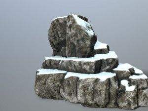 snow rocks Modèle 3D